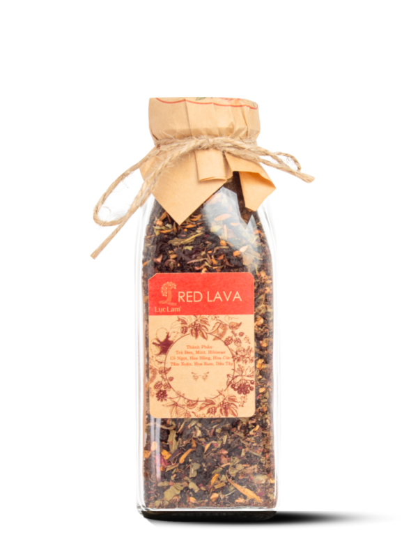 Trà Hoa Thảo Mộc Red Lava - Chai thủy tinh vuông